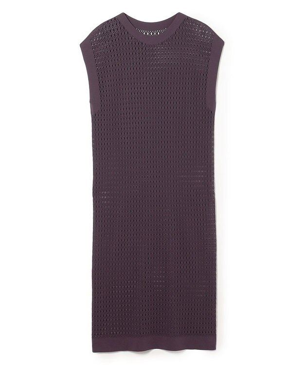 Chacott Chacott BALANCE【ノーソイングニット】メッシュニットワンピース ブラックベリー