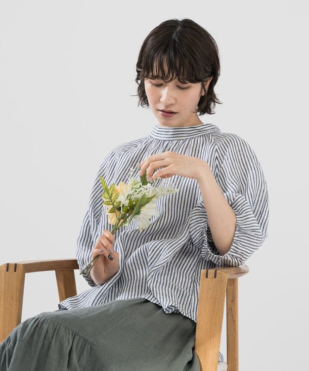 ONWARD Reuse Park 【23区】ブラウス春夏 ネイビー