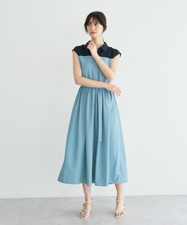 YECCA VECCA ドッキングワンピース Blue