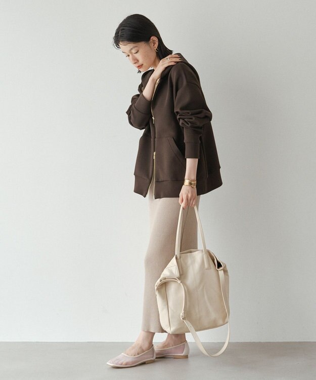 russet 【2025AW新作】《WEB限定》レザー2WAYトートバッグ(CE-1584-WEB) Ivory