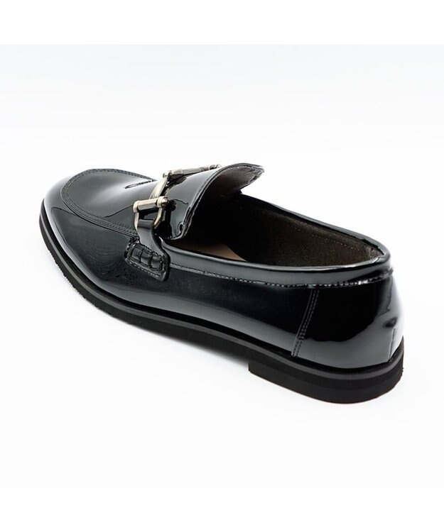 APOM 晴雨兼用　ウォーターレジストビットローファー ブラックエナメル