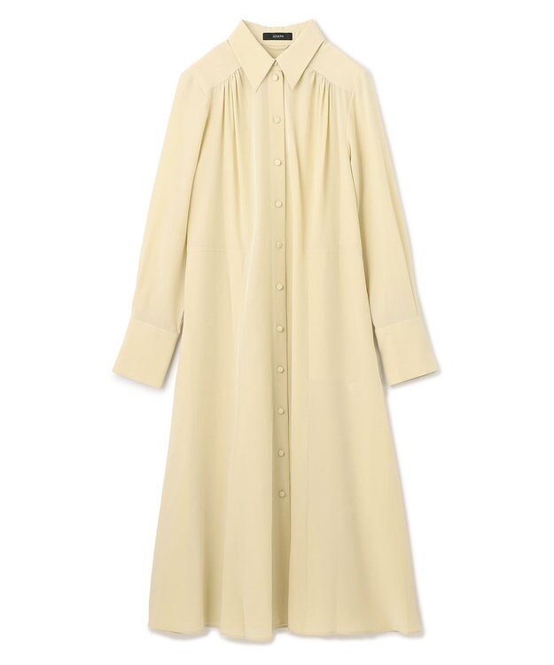 JOSEPH シルククレープデシン　ドレス Pale Olive