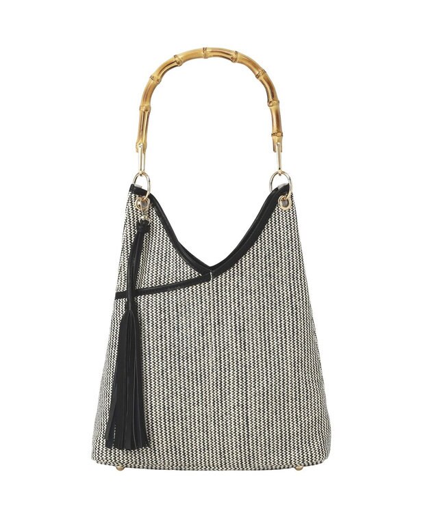 YECCA VECCA 【A4対応】チャーム付き2wayショルダーバッグ Black