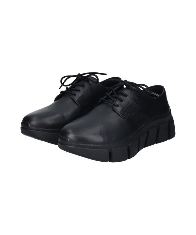 INTER-CHAUSSURES 【BUSSOLA】晴雨兼用厚底ダービーシューズ ブラック