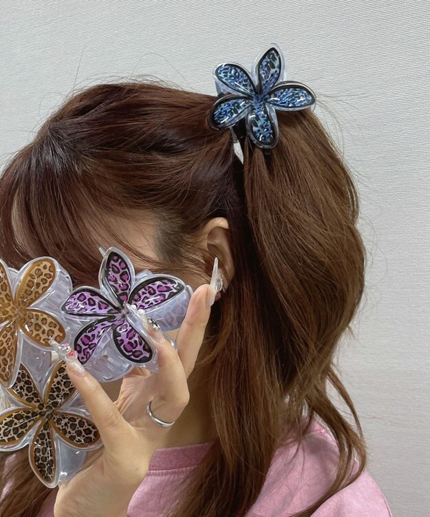 WEGO Lレオパードフラワーバンス2 ブルー