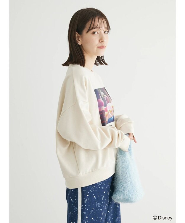 Green Parks ＦＡＮＴＡＳＩＡ／プリント裏毛プルオーバー Ivory