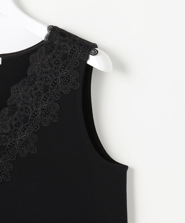 自由区 L コンパクトハイゲージレース タンクトップ ブラック