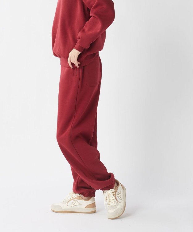 OP／FILA 【Kappa】シンプルロゴ ユニセックススウェットパンツ レッド