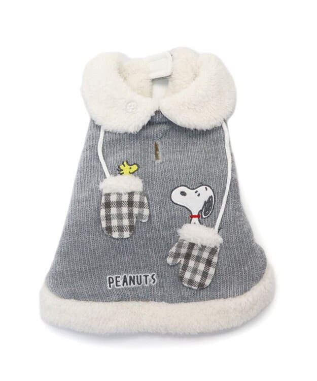 PET PARADISE スヌーピー 手袋 ポンチョ 小型犬 グレー