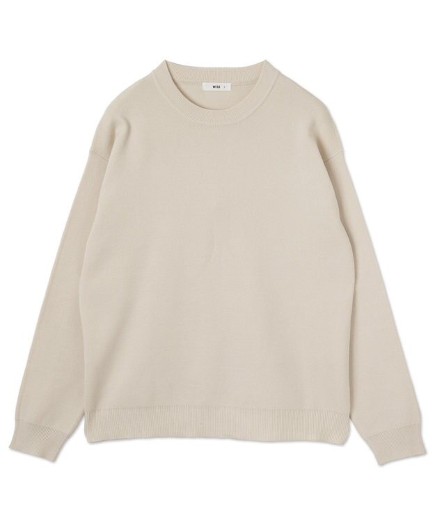 WEGO 【ユニセックス着用ITEM/MLサイズ展開】ミラノリブクルーネックプルオーバー ホワイト