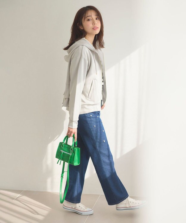 Feroux 【大好評につき新色登場！】バックフリルダンボール パーカー ライトグレー系