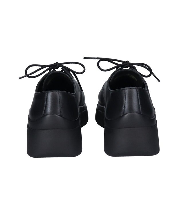 INTER-CHAUSSURES 【BUSSOLA】晴雨兼用厚底ダービーシューズ ブラック