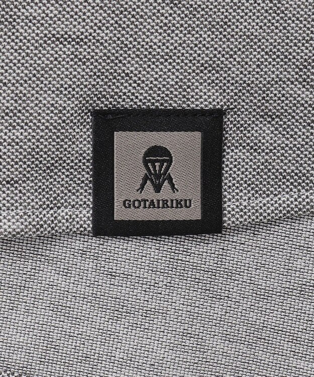 GOTAIRIKU 【吸汗速乾】クールマックス鹿の子 半袖ビズシャツ_ボタンダウン ライトグレー系