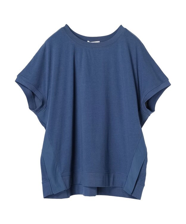 Green Parks フレンチスリーブ脇ドッキングカットプルオーバー Blue