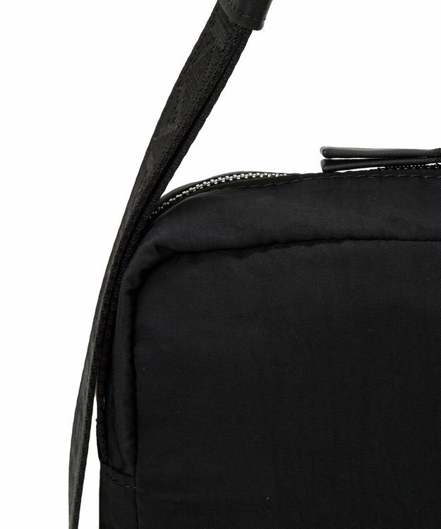 TOPKAPI 【Breath TOPKAPI】Freely フリーリー ナイロン ロゴテープ  スクエア ショルダーバッグ ブラック