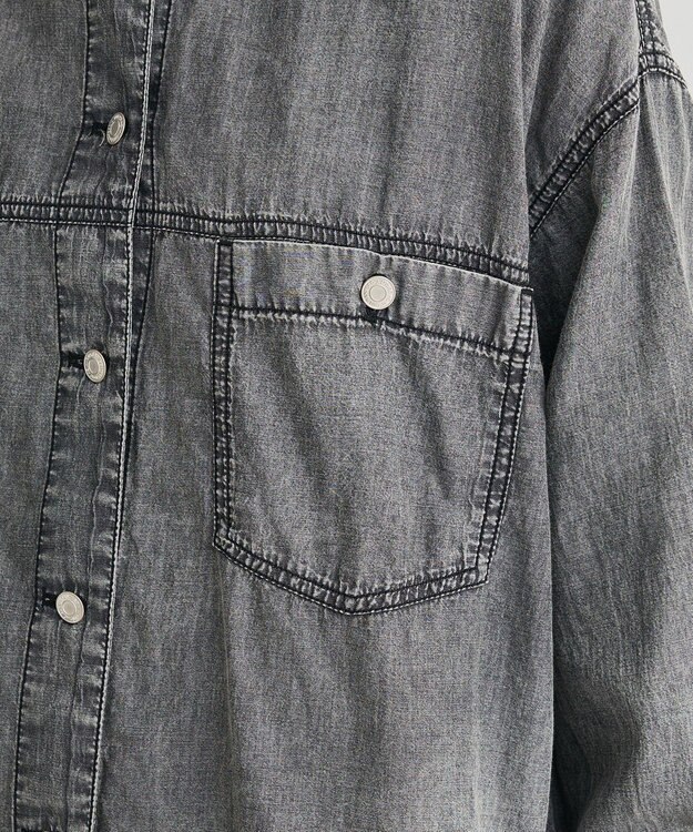 Green Parks シアーデニムシャツＧジャン Black