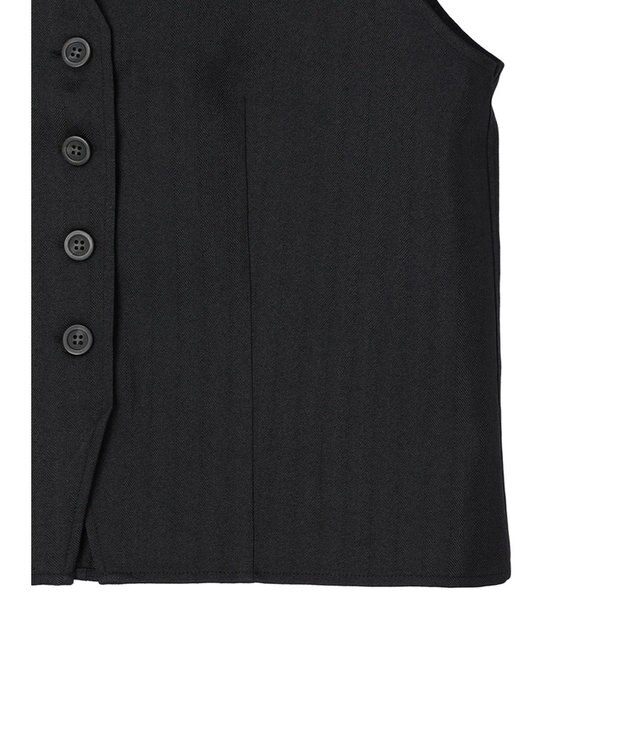 Green Parks ヘリンボーンベスト Black