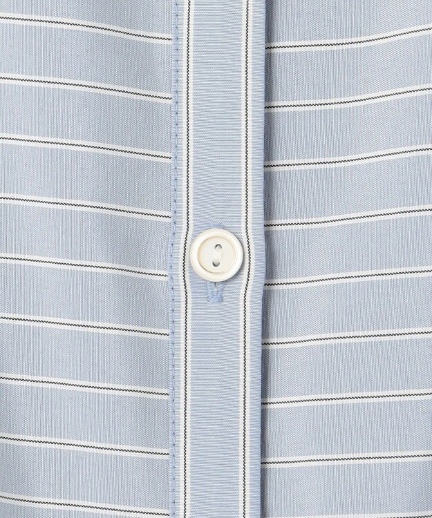 ANY SIS S 【洗える】クロップドシャツ ワンピース ブルーストライプ