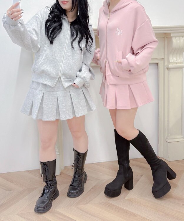 WEGO ダンボールプリーツスカパン ピンク