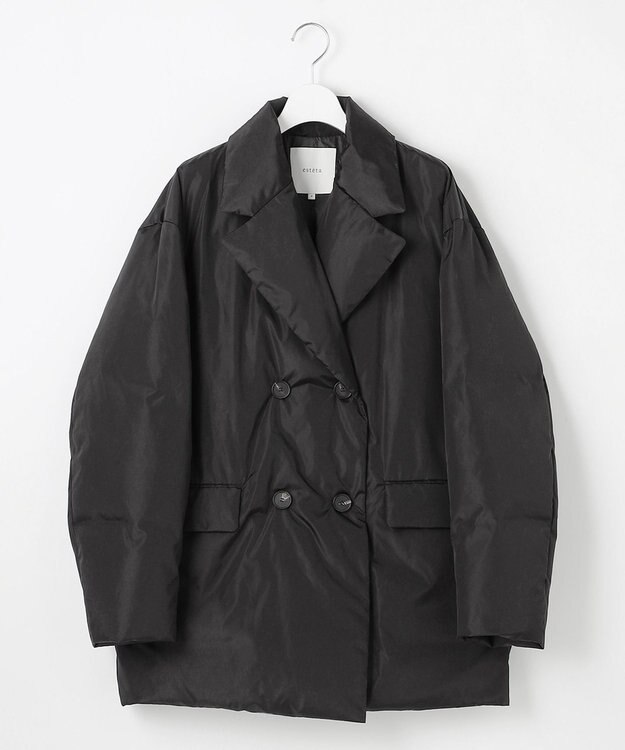 23区 L 【エステータ】LIMONTAタフタ ダウンコート ブラック系