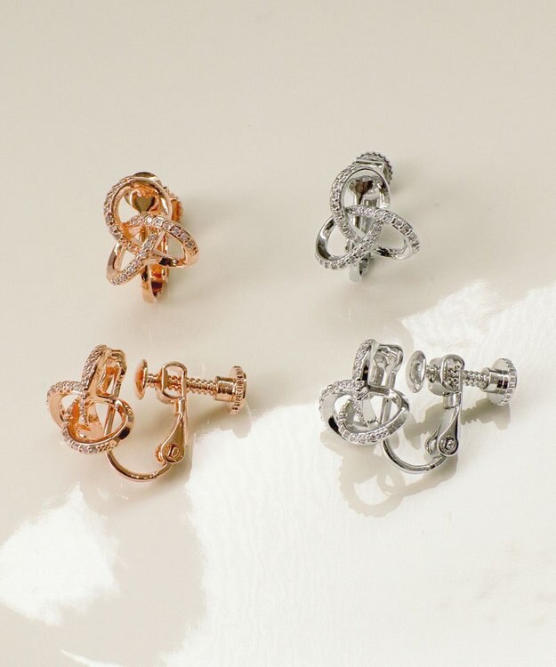 Tiaclasse 【選べる2TYPEデザイン】【金属アレルギー対応】 トゥワインピアス＆イヤリング イヤリング：シルバー