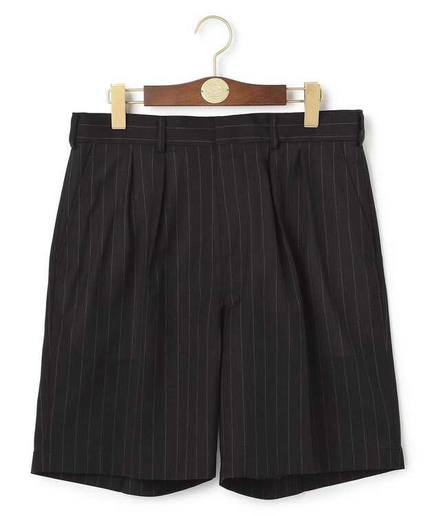 J.PRESS MEN 【J.PRESS ORIGINALS】Hight Twist T/W Toropical 2 Tuck Shorts ブラック系1