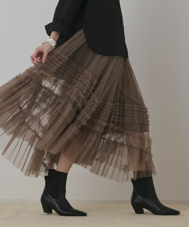 GRACE CONTINENTAL イレギュラ－チュ－ルスカート ベージュ