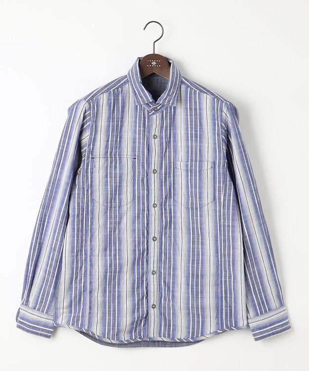 JOSEPH ABBOUD 【2WAY】リバーシブル シャツ サックスブルー系