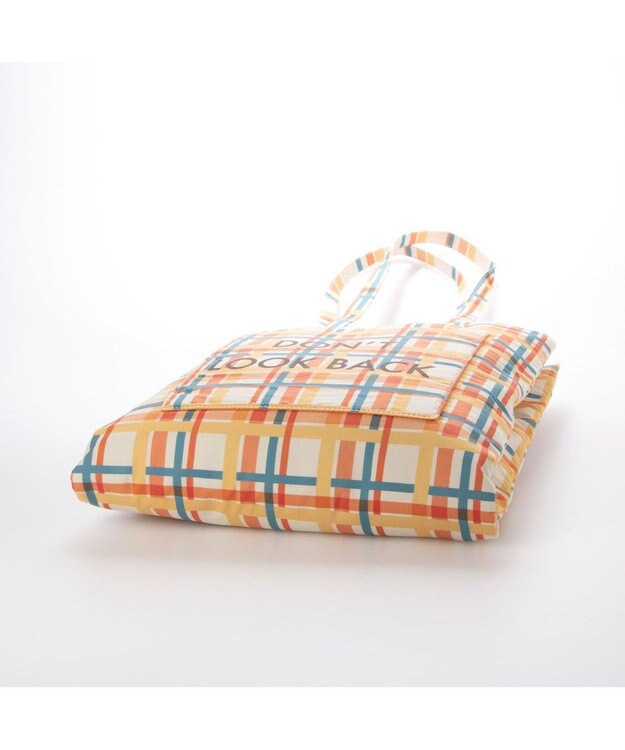 UNBILLION カシュカシュ cachecache / 柄プリント3パーテーショントートバッグ オレンジミックス