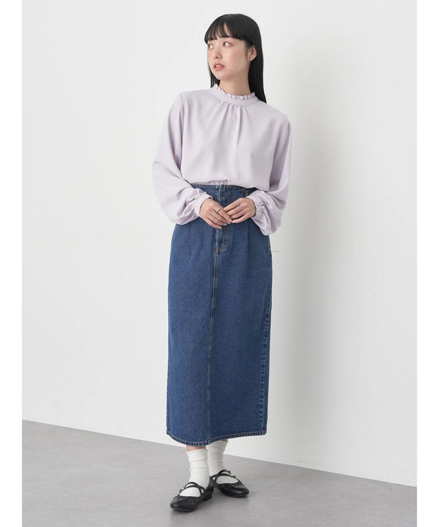 earth music&ecology ２ｗａｙフリルブラウス Light Pink