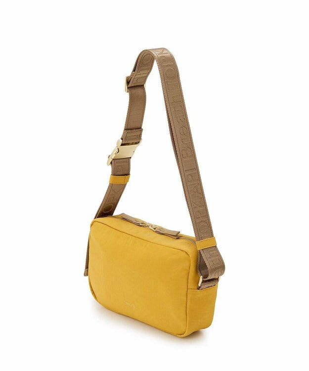 TOPKAPI 【Breath TOPKAPI】Freely フリーリー ナイロン ロゴテープ  スクエア ショルダーバッグ イエロー