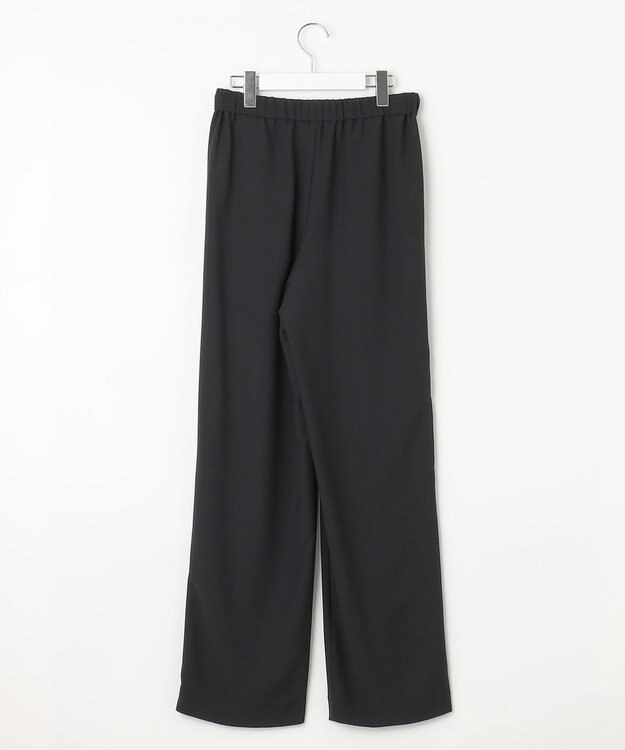 23区 【新色追加/洗える】ストレッチジョーゼット ワイドパンツ ブラック系