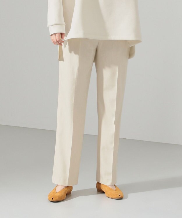 SHARE PARK LADIES 【洗える】TRストレートパンツ アイボリー