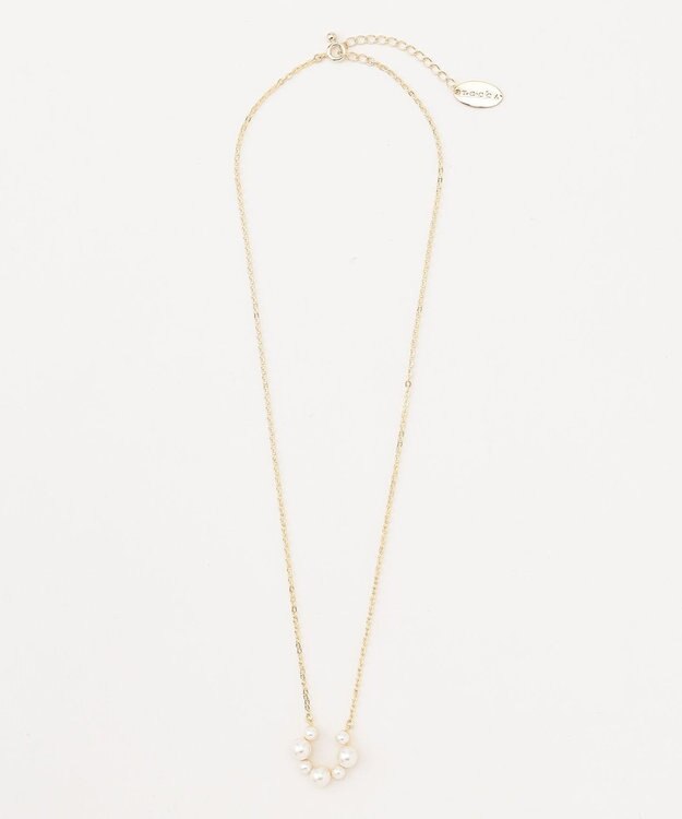 TOCCA FRILL PEARL HORSE SHOE NECKLACE ネックレス ゴールド系