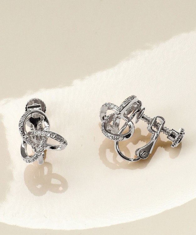 Tiaclasse 【選べる2TYPEデザイン】【金属アレルギー対応】 トゥワインピアス＆イヤリング イヤリング：シルバー