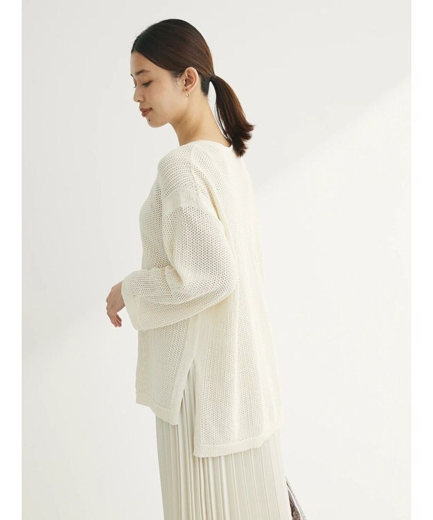 Green Parks メッシュニットプルオーバー Ivory