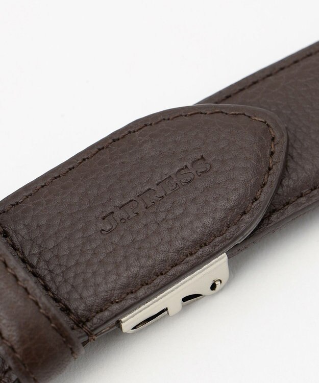 J.PRESS MEN 【J.PRESS BASIC】シボレザー ベルト ダークブラウン系