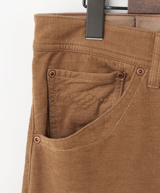 JOSEPH ABBOUD 【裏起毛/ストレッチ】5ポケットオーガニックカルゼ パンツ キャメル系