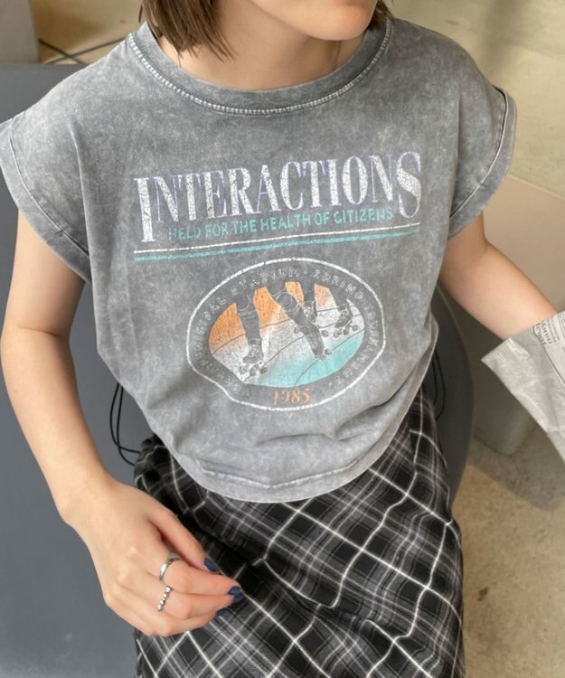 WEGO ヴィンテージウォッシュドロストデザインT 柄2