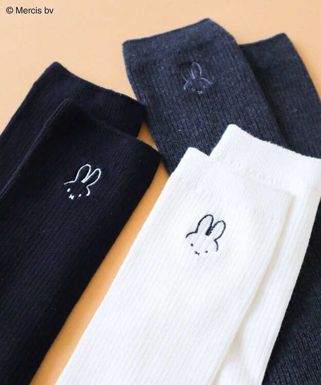 Green Parks Ｍｉｆｆｙ／ワンポイントリブハイソックス Charcoal Gray