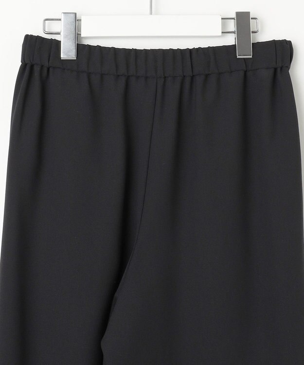 23区 【新色追加/洗える】ストレッチジョーゼット ワイドパンツ ブラック系