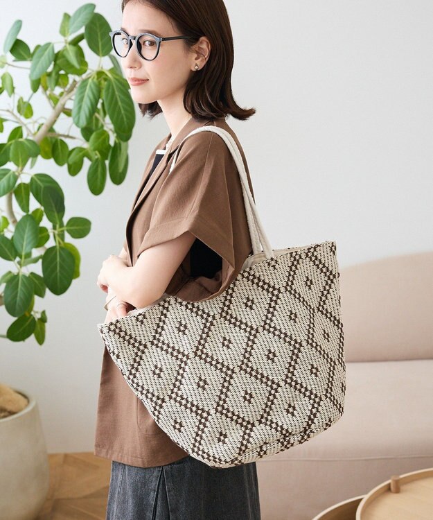 Green Parks ・ダイヤパターントート Brown