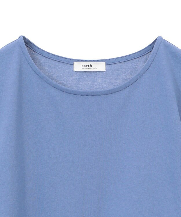earth music&ecology 異素材バックプリーツチュニック Blue