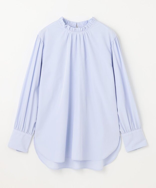 ANY 【手洗い可能/抗菌防臭/UVカット/速乾】フリルモックブラウス ライトブルー