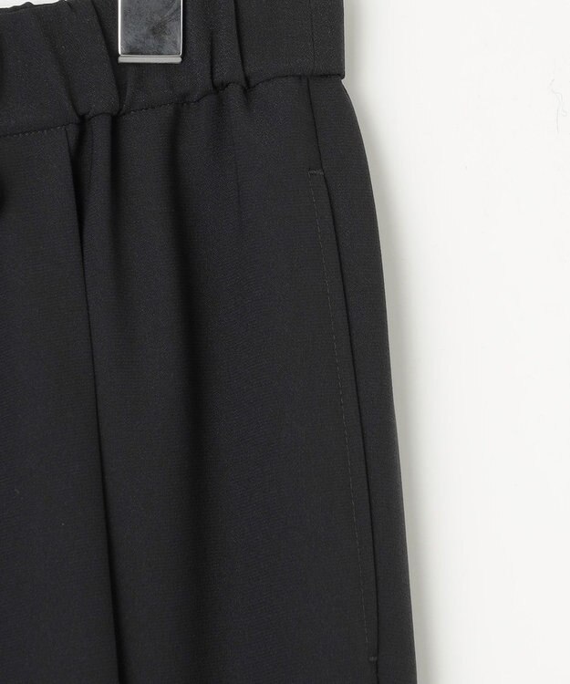 23区 【新色追加/洗える】ストレッチジョーゼット ワイドパンツ ブラック系