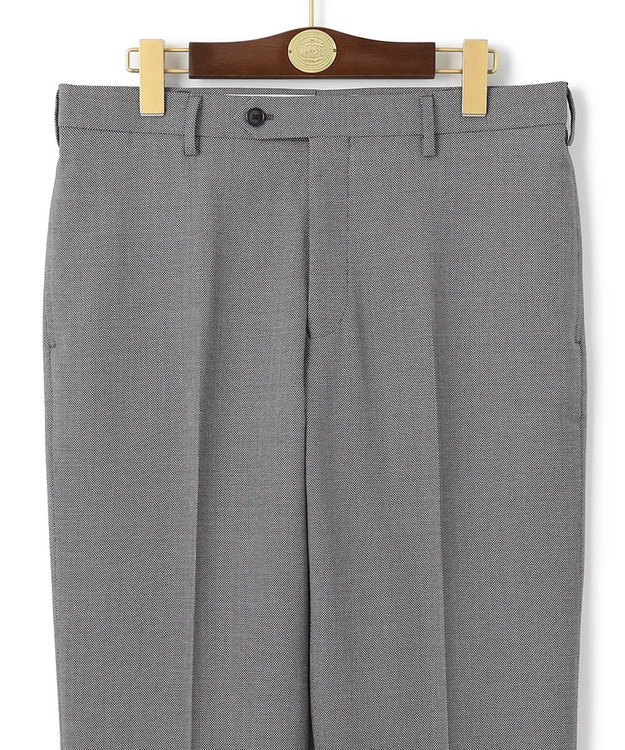 J.PRESS MEN 【ストレッチ / ウォッシャブル可】パワーストレッチウール バーズアイ スラックス ライトグレー系