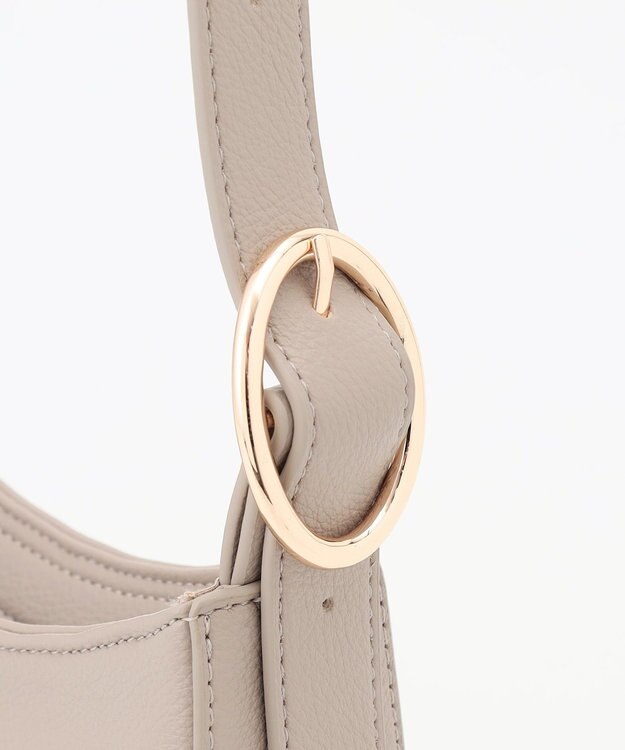 ANY SIS ハーフムーンラウンド ショルダー バッグ グレージュ