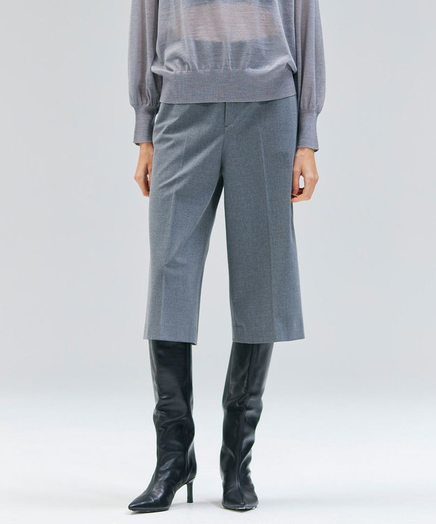 BEIGE， 【セットアップ対応・洗える】ZEPHYR / ウールライクハーフパンツ Top Gray