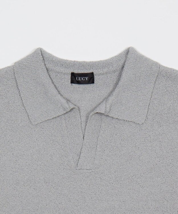 WEGO スキッパーニットポロ グレー