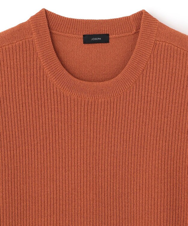 JOSEPH HOMME ストライプカナパ ニット オレンジ系